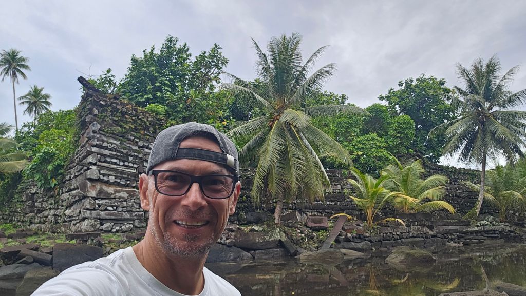 Rok at Nan Madol ruins in Pohnpei, Micronesia
