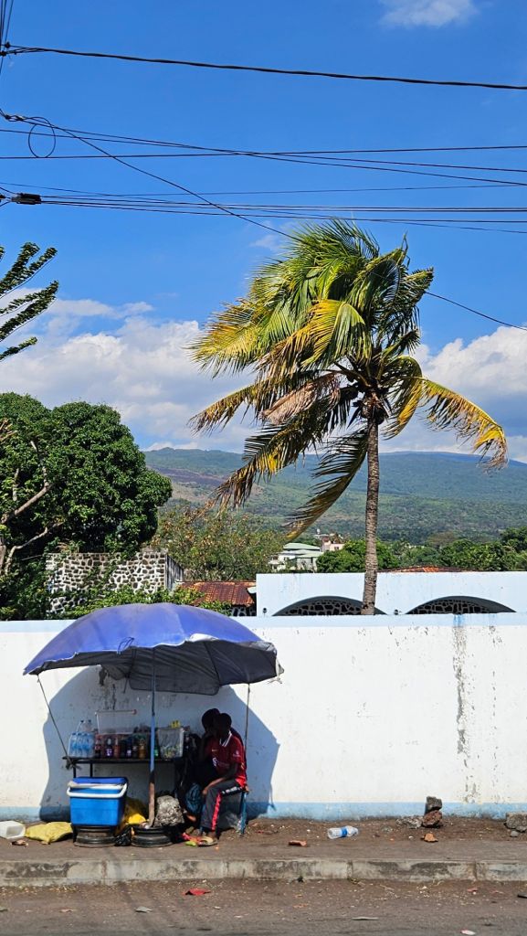 Street vending stall in Moroni, Comoros
